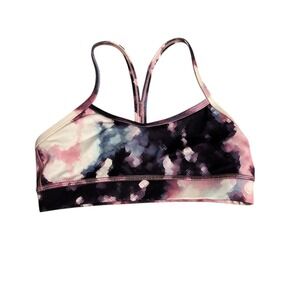 Lululemon Purple Watercolor Abstract Sports Bra Size 2